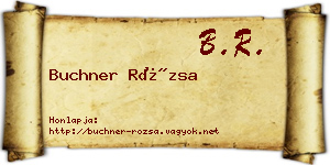 Buchner Rózsa névjegykártya
